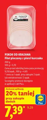 Filet pieczony z piersi kurczaka promocja w Lidl