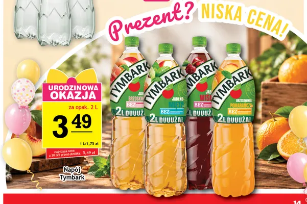 Napój Tymbark jabłko brzoskwinia promocja w Gram Market
