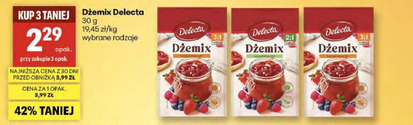 Dżemix Delecta promocja w Delikatesy Centrum