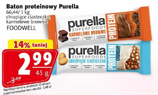 Baton proteinowy chrupiacze ciasteczko karmelowe brownie promocja w Prim Market