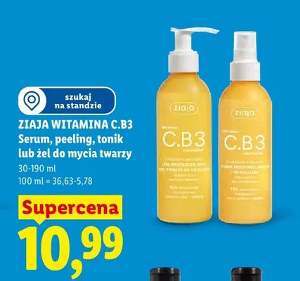 Żel do mycia twarzy witamina C.B3 promocja w Lidl