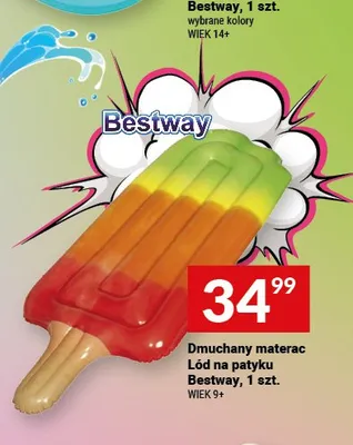 Dmuchany materac Lód na patyku Bestway promocja w Twój Market