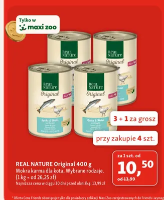 Mokra karma dla kota Real Nature Original promocja w MAXI ZOO