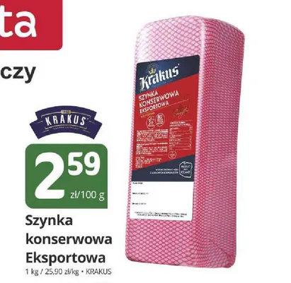 Szynka konserwowa eksportowa Krakus promocja w Marketvita