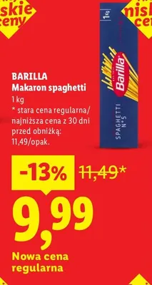 Makaron spaghetti promocja w Lidl
