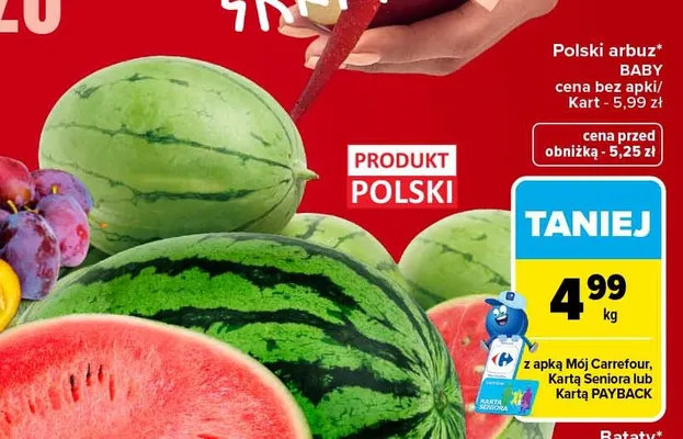 Arbuz polski baby promocja w Carrefour Market