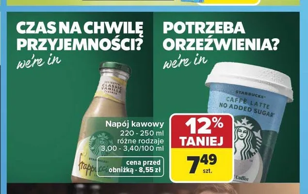 Napój kawowy Starbucks promocja w Carrefour