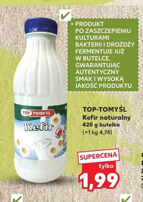 Kefir naturalny Top-Tomyśl promocja w Kaufland