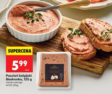 Pasztet belgijski z pieczarkami promocja w Biedronka