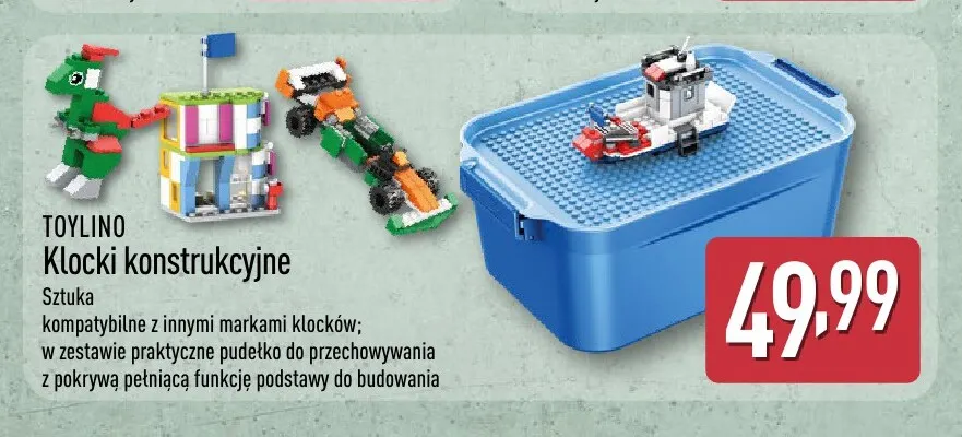 Klocki konstrukcyjne Toylino promocja w Aldi