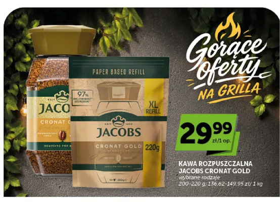 Kawa rozpuszczalna Jacobs Cronat Gold refill promocja w Groszek
