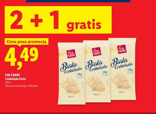 Czekolada biała Fin Carré promocja w Lidl