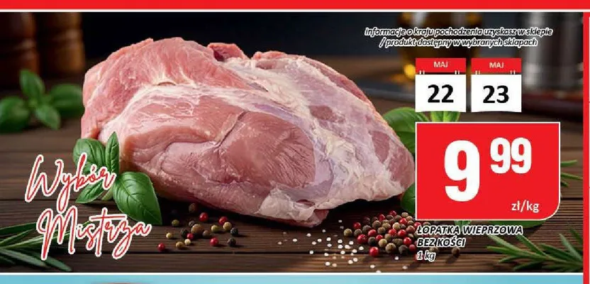 Łopatka wieprzowa bez kości promocja w Chorten