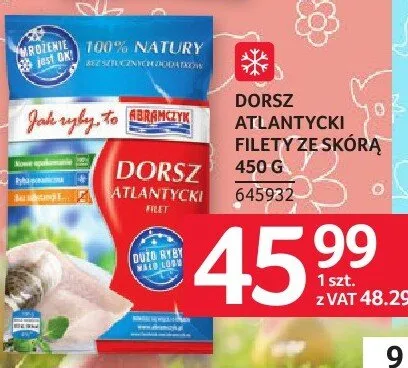Dorsz atlantycki filety ze skóry promocja w Selgros