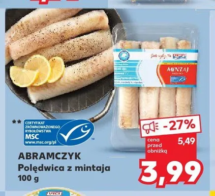 Polędwica z mintaja ABRAMCZYK promocja w Kaufland