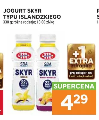 Jogurt skyr typu islandzkiego SBA promocja w Stokrotka