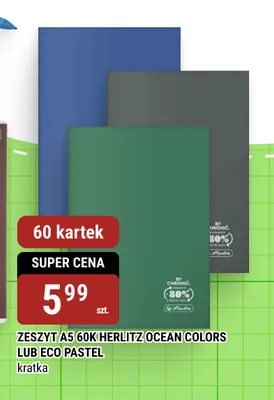 Zeszyt A5 60 kartek Herlitz Ocean Colors promocja w bi1