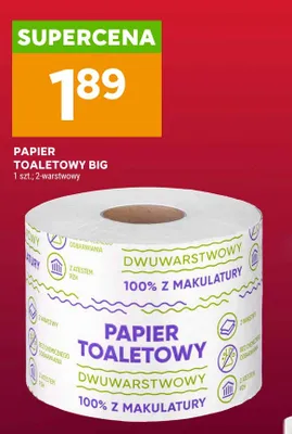 Papier toaletowy BIG 2-warstwowy promocja w Stokrotka