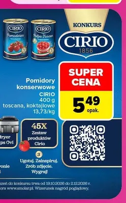 Pomidory konserwowe Cirio toscana promocja w Carrefour
