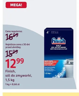 Sól do zmywarki Finish promocja w Rossmann