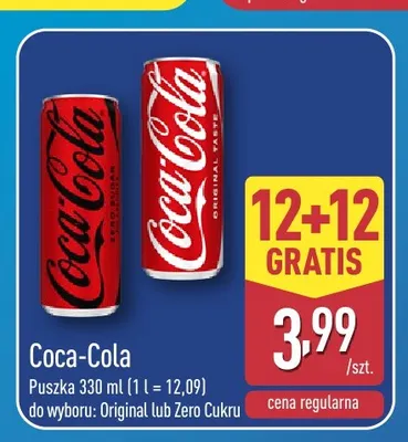 Napój gazowany Coca-Cola Original promocja w Aldi