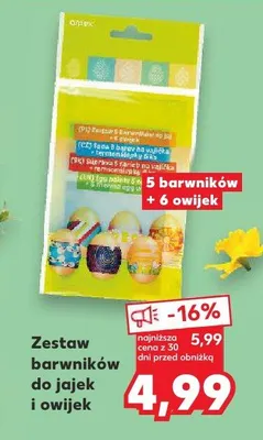 Zestaw barwników do jajek i owijek promocja w Kaufland