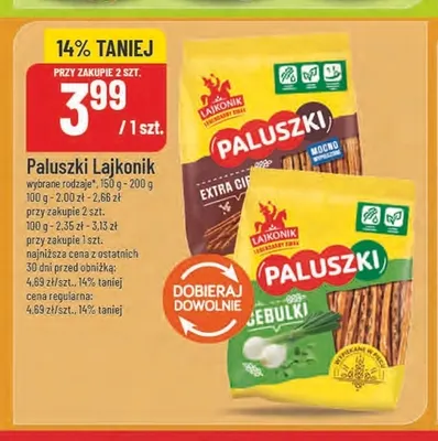 Paluszki z cebulką Lajkonik promocja w POLOmarket