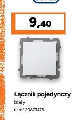 Łącznik pojedynczy Ospel Seria AS biały promocja w Bricoman