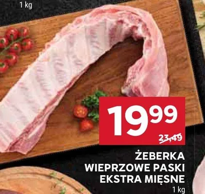 Żeberka wieprzowe paski ekstra mięsne promocja w Stokrotka