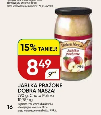 Jabłka prażone Dobra Nasza! promocja w Chata Polska
