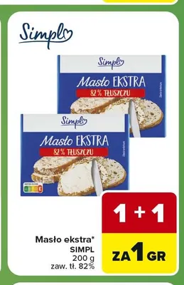 Masło ekstra Simpl promocja w Carrefour Express