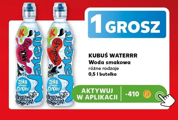 Woda smakowa Kubuś Waterrr truskawka promocja w Kaufland