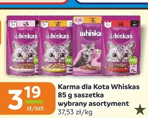 Karma dla Kota Whiskas 85g saszetka promocja w Społem Częstochowa