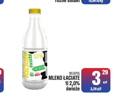 Mleko Łaciate świeże Mlekpol 2,0% promocja w Tomi Markt