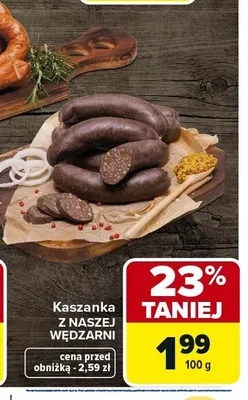 Kaszanka Nasza Wędzarnia promocja w Carrefour Market