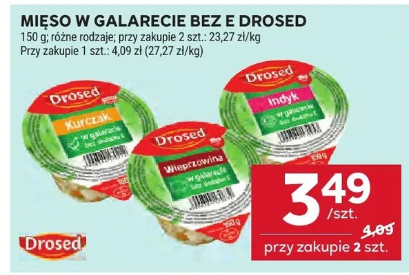 Mięso w galarecie bez E Drosed wieprzowina promocja w Stokrotka