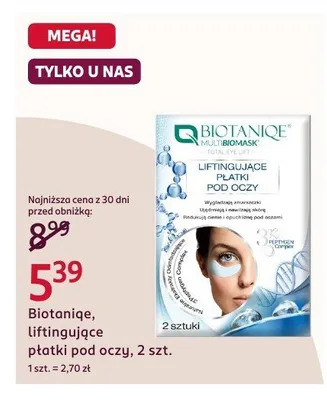 Liftingujące płatki pod oczy promocja w Rossmann