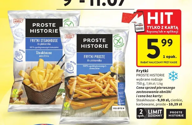 Frytki Cienkie Proste Historie promocja w Intermarche