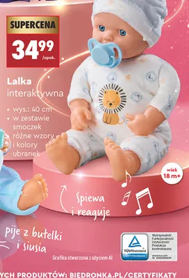 Lalka interaktywna EleFun promocja w Biedronka
