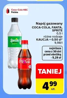 Napój gazowany Coca-Cola promocja w Carrefour Market