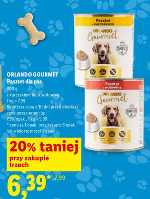 Pasztet dla psa z kurczakiem promocja w Lidl