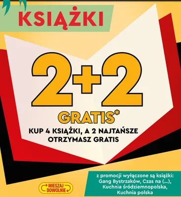 Książki 2+2 GRATIS promocja w Biedronka