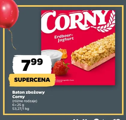 Baton zbożowy Corny 6-pak promocja w Netto