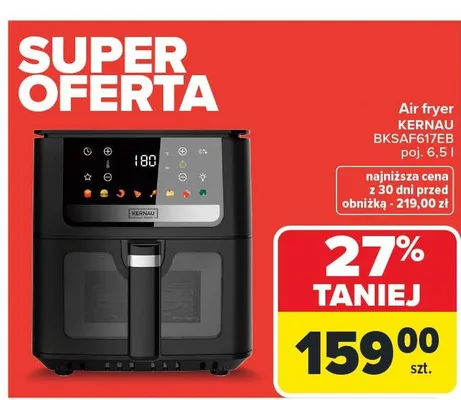 Air fryer Kernau BKSAF617EB promocja w Carrefour