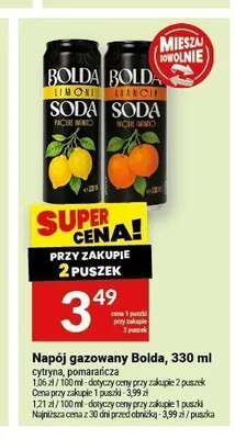 Napój gazowany Bolda Pomarańcza 330 ml promocja w Twój Market