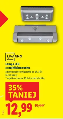 Lampa LED z czujnikiem ruchu LIVARNO home promocja w Lidl