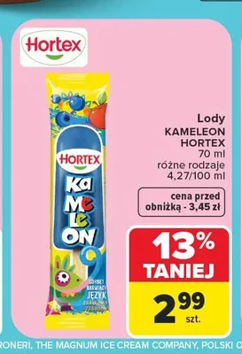 Lody Kameleon Hortex promocja w Carrefour