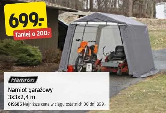 Namiot garażowy Hamron 3x3x2,4m promocja w Jula