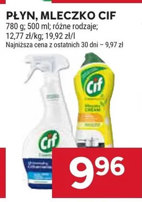 Płyn, mleczko Cif promocja w Stokrotka