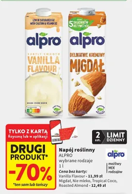 Napój roślinny Alpro promocja w Intermarche